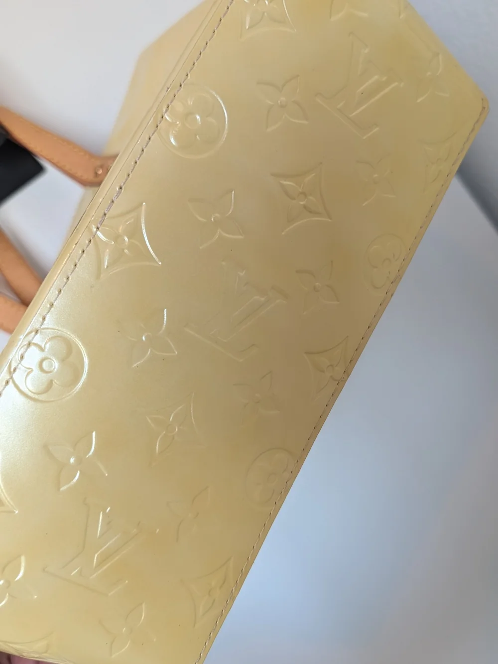 Louis Vuitton Monogram Vernis Small Tote in Pale Yellow